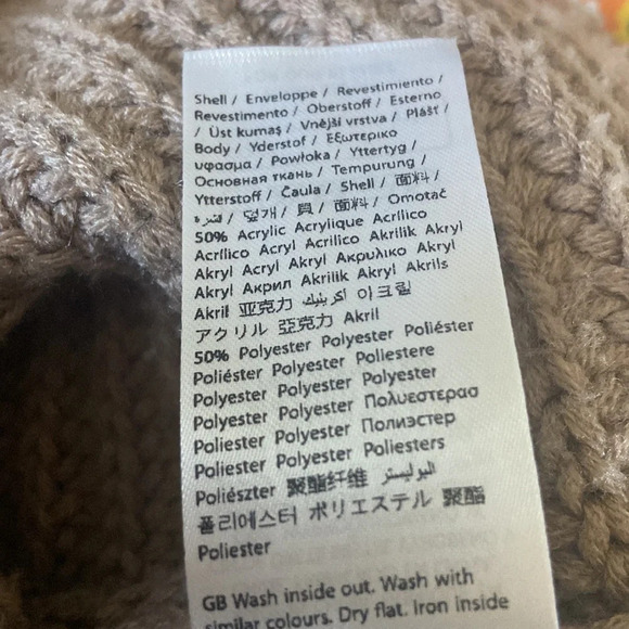 NAKD Big Collar Chunky Knitted Cropped Collar Sweater Sz S Tan Brown - Picture 6 of 6